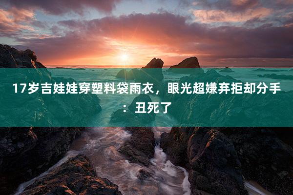 17岁吉娃娃穿塑料袋雨衣，眼光超嫌弃拒却分手：丑死了