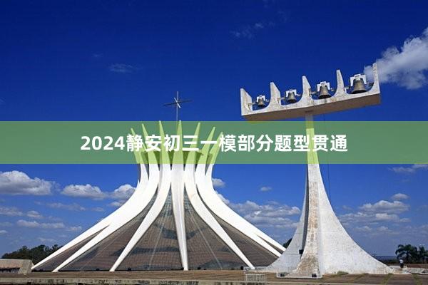 2024静安初三一模部分题型贯通