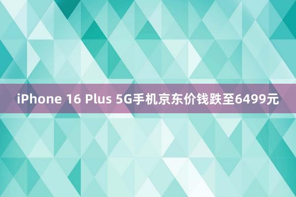 iPhone 16 Plus 5G手机京东价钱跌至6499元